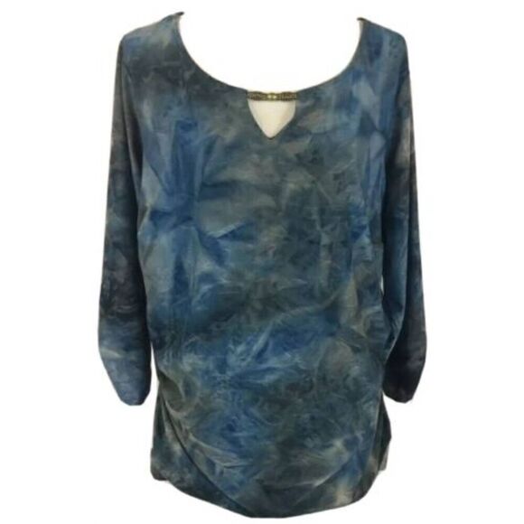 NWT AGB 2X woman's blouse. Has ruching on sleeves and sides. - Picture 1 of 6